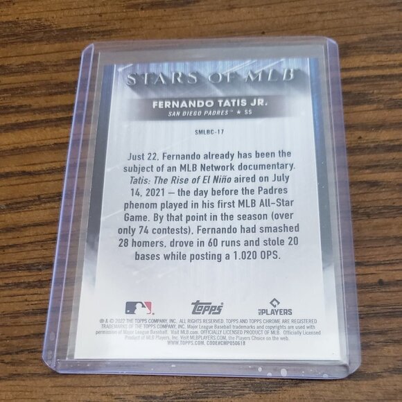 2022 Topps Chrome Fernando Tatis Jr Stars of the MLB San Diego Padres #SMLBC-17 - Picture 3 of 4